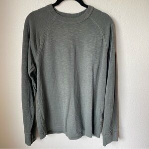 J. Crew Long Sleeve Crewneck, Medium, Olive Green, 100% Egyptian Cotton Classic